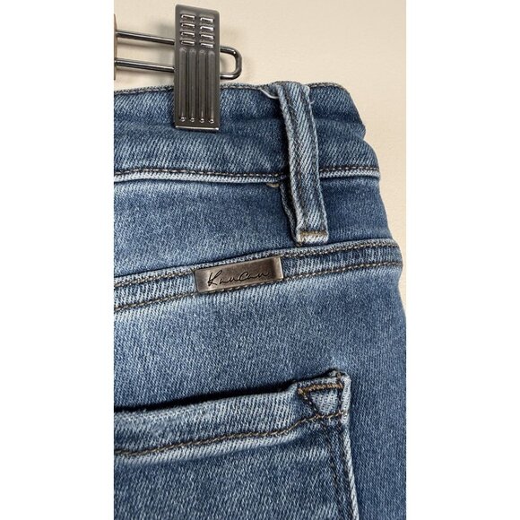 Kancan Jeans Womens 2XL Blue Exposed Button Fly High Waisted Stretch Frayed - Picture 6 of 12